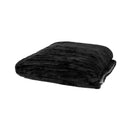 Bambury Channel Charcoal Throw folded neatly showing plush velour texture