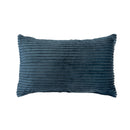 Bambury Channel Petrol pillowcase showing soft velour stripe texture on the front side