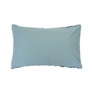 Back view of Bambury Channel Petrol pillowcase with smooth plain cotton finish