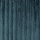 Close-up of soft velour stripe texture on the petrol quilt cover