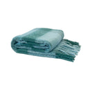 Cosmo Aqua Throw folded neatly showing colour blend and fringe detail

