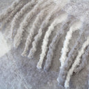 Close-up of stone tassels and soft texture resembling mohair
