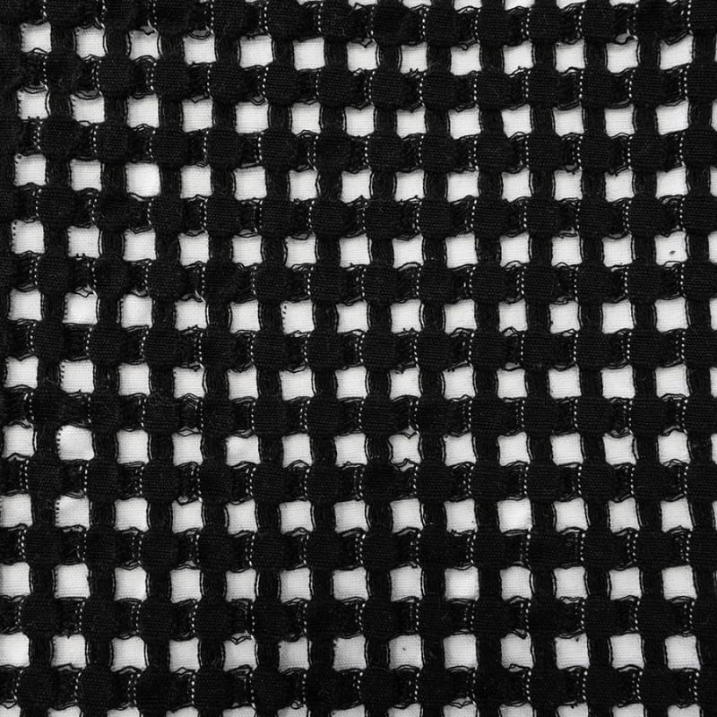 Elegant woven fabric, showcasing the sophisticated design of the Dora Black Throw.