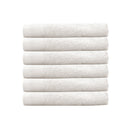 alt="Six beautiful, soft ivory cotton face washers"