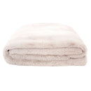 Folded Frida Throw in soft snow-white colour showing plush texture

