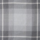 Detailed view of the brushed cotton fabric in the Bambury Harrison sheet set, highlighting the soft grey tartan check pattern.