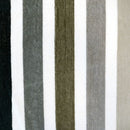 Detailed view of elegant striped towel in multi colours, perfect for the beach or pool with a soft velour finish for added comfort.