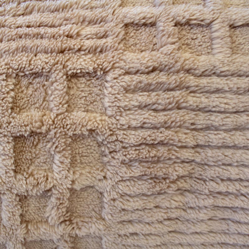 Detail of the check pattern on the latte Lattice Blanket
