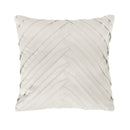 Bambury Monty Stone Cushion with pleated velour texture

