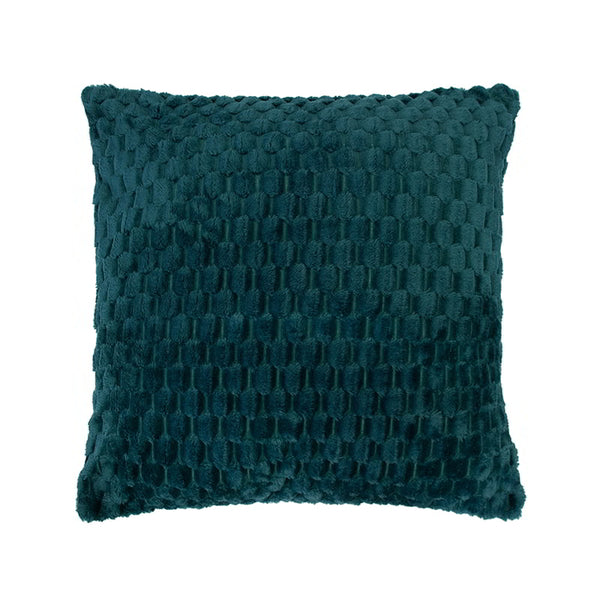 Incredibly soft plush fabric with a cosy checkers pattern teal cushion is perfect for snuggling up on the couch.