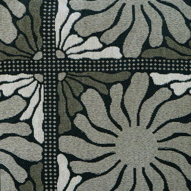 Detailed view of the floral-patterned floor cushion in green, perfect for extra seating or floor resting, combining comfort with stylish decor.