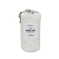 alt="Front details of a nice packaging of a silver quilt cover set to your bedroom"