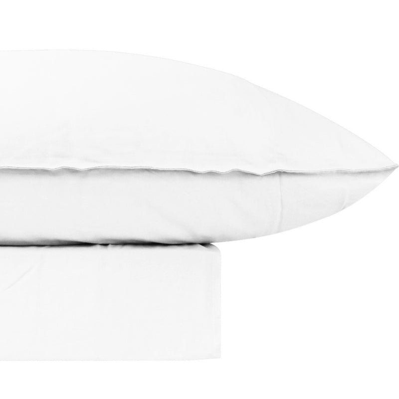 alt="White quilt cover set with matching pillowcases to your bedroom"