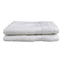 alt="Side details of 2 pack white Face Washer featuring its wonderfully soft velvety texture, softness, and high quality cotton."