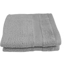 alt="Front details of 2 Pack silver oasis Face Washer featuring its wonderfully soft velvety texture, softness, and high quality cotton."