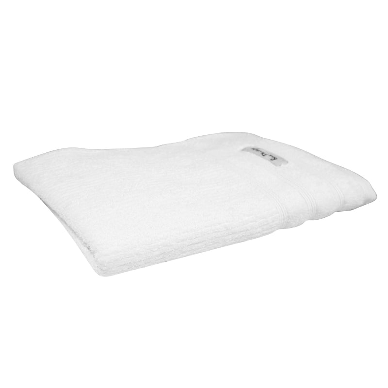 alt="A neatly folded white bath sheet showcasing its premium-quality egyptian cotton and luxurious design"