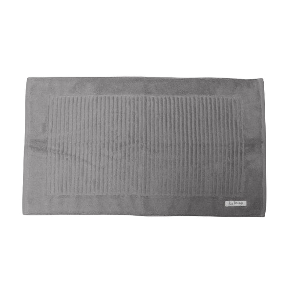 alt="A full photo details of cobblestone hayman bath mat showcasing its premium quality zero twist cotton and inviting softness"