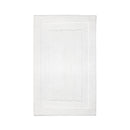 alt="Full details of white modena microfibre bath mat featuring its soft intricate design"