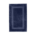 alt="Full details of navy modena microfibre bath mat featuring its soft intricate design"