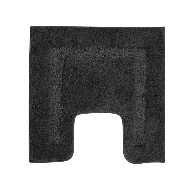alt="A microfibre contour bath mat in eclipse colour, showcasing its minimalistic design and inviting softness."