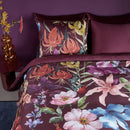 Detailed view of the pillow and quilt cover corner highlighting fabric texture and colour