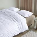 Bedroom styled with Bedding House Summer Seersucker White Quilt Cover

