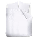 Bedding House white quilt cover set shown on a bed with two pillows in full view