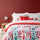 A beautifully designed iris garden quilt cover set, perfect for a peaceful and relaxing bedroom environment.