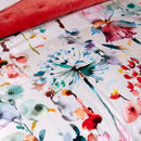 Close up details of the beautifully designed iris garden quilt cover set, perfect for a peaceful and relaxing bedroom environment.