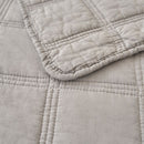 Classic Quilts coverlet in smokey grey adding calm and comfort to a bedroom.