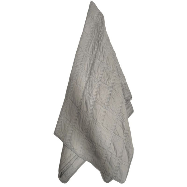 Versatile throw in smokey grey, ideal for beds or living room styling.