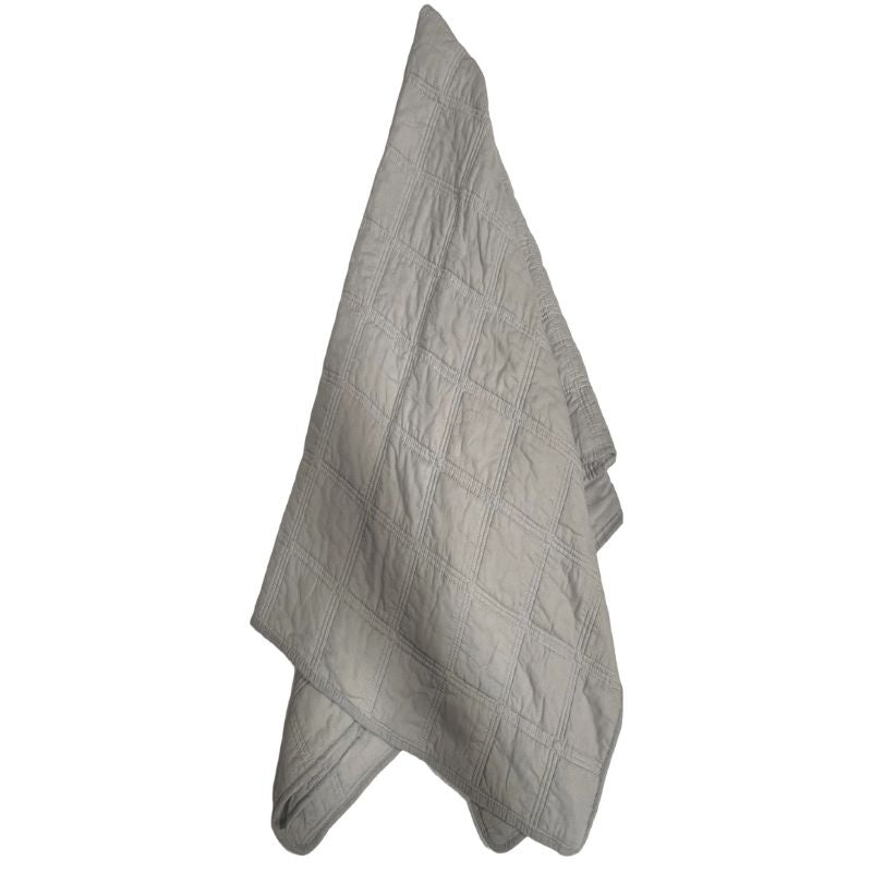 Versatile throw in smokey grey, ideal for beds or living room styling.