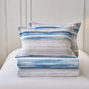 Classic Quilts Windsor Ocean Coverlet styled on a bed with matching pillowcases.