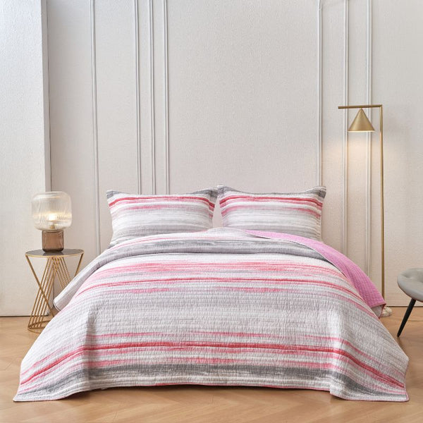 Classic Quilts Windsor Setting Sky Coverlet draped across a bed, perfect for layering.