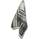 Windsor Stormy Throw draped to show its bold, modern striped design.