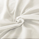 Close up details of a luxuriously white premium microflannel for a cosy haven in your bedroom.