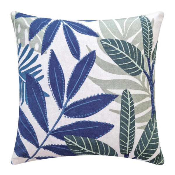 alt="Front details of this coastal-inspired cushion design, enriched with exquisite embroidered detailing."
