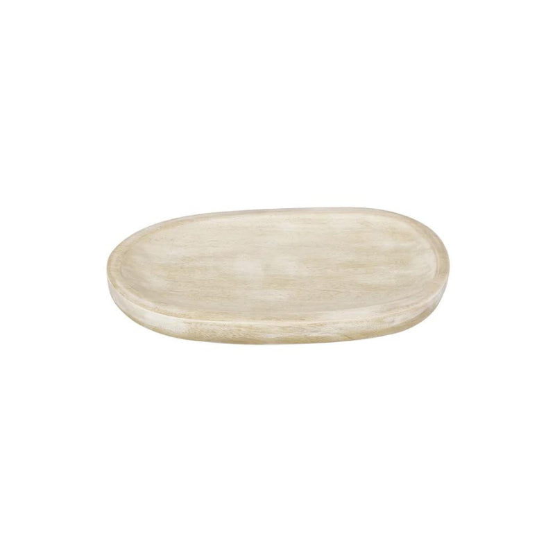 alt="Side details of white premium acacia wood serving tray"