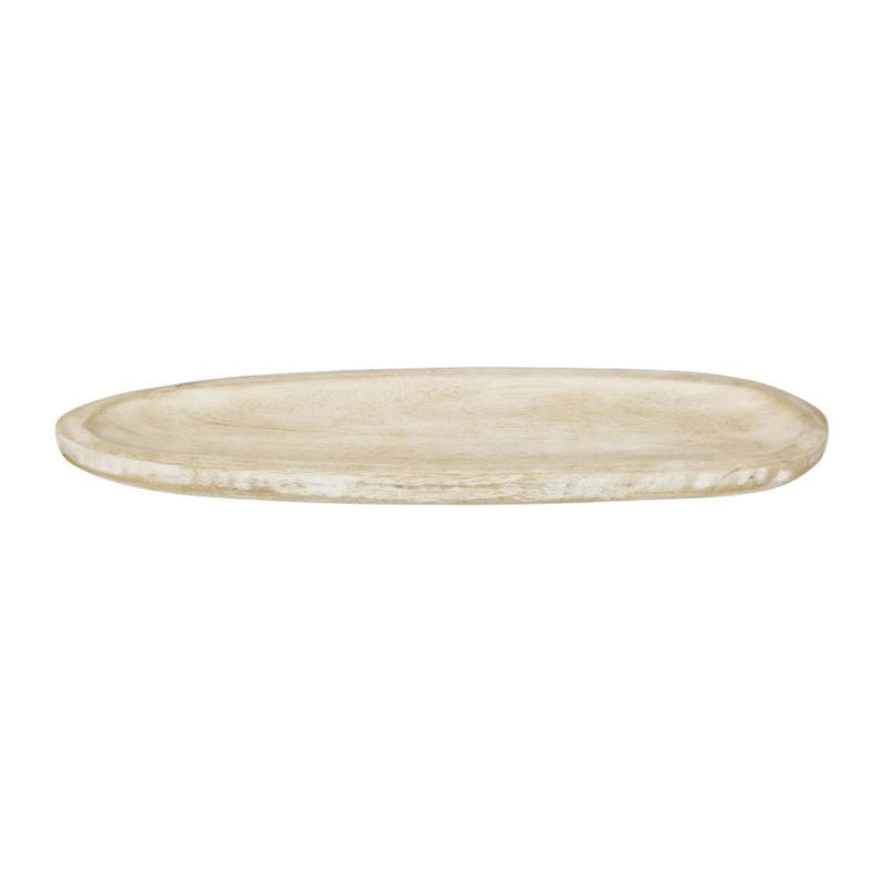 alt="Side details of white premium acacia wood serving tray"
