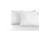 White cotton sheet set with two pillowcases, showcasing a white hue from Jenny Mclean La Via.