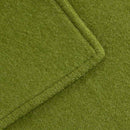 Close up detail of the moss green blanket of Laconia that is made from premium Australian pure new wool.