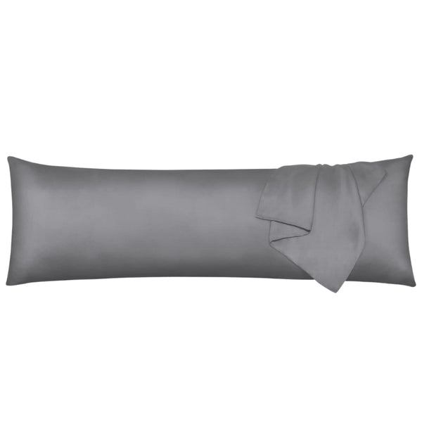 alt="Hypoallergenic charcoal body pillowcases crafted from premium bamboo fibres, these pillowcases offer unparalleled softness"