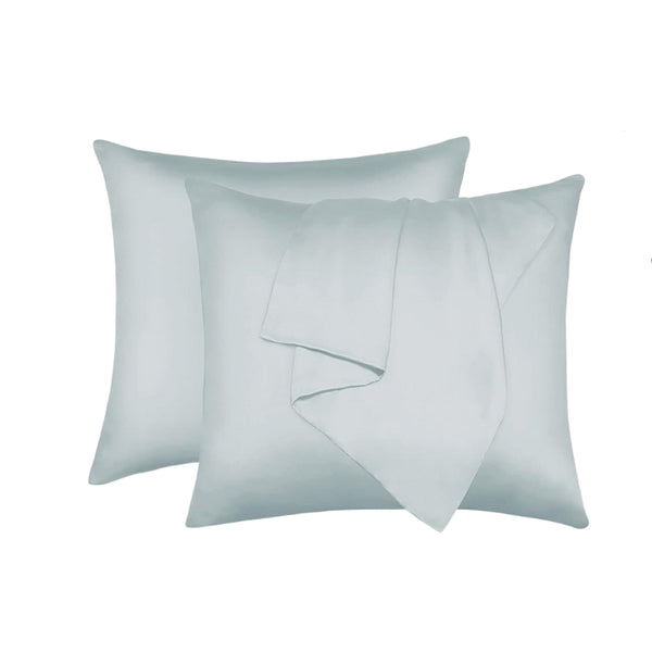 alt="Hypoallergenic sage european pillowcases crafted from premium bamboo fibres, these pillowcases offer unparalleled softness"
