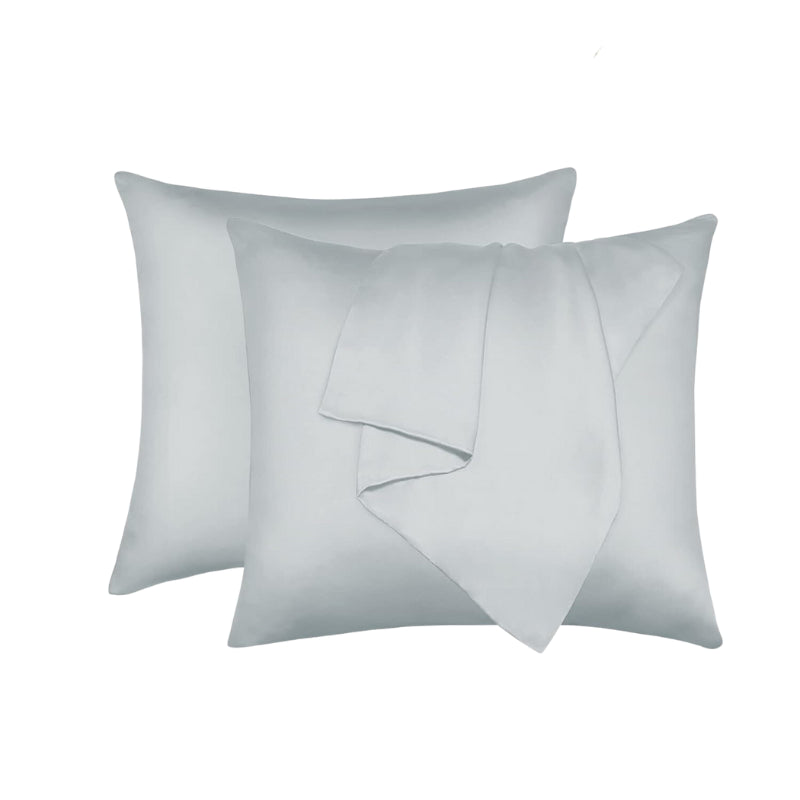 alt="Hypoallergenic silver european pillowcases crafted from premium bamboo fibres, these pillowcases offer unparalleled softness"