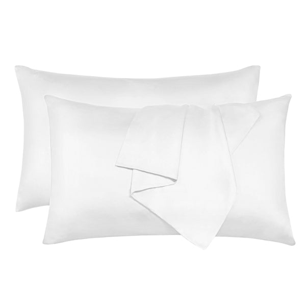 alt="Hypoallergenic king white pillowcases crafted from premium bamboo fibres, these pillowcases offer unparalleled softness"