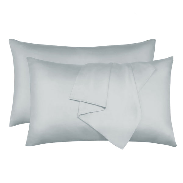 alt="Hypoallergenic king silver pillowcases crafted from premium bamboo fibres, these pillowcases offer unparalleled softness"