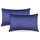 alt="Hypoallergenic navy standard pillowcases crafted from premium bamboo fibres, these pillowcases offer unparalleled softness"