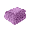 A cosy lavender blanket is perfect for a stylish and inviting bedroom atmosphere.