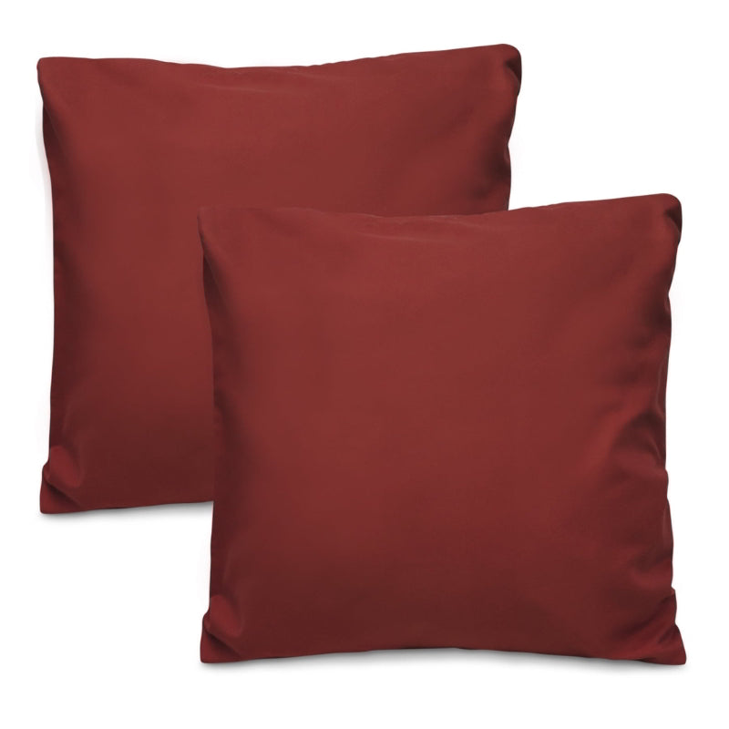 alt="Hypoallergenic and naturally anti bacterial red european pillowcase crafted from a soft 100% polyester"