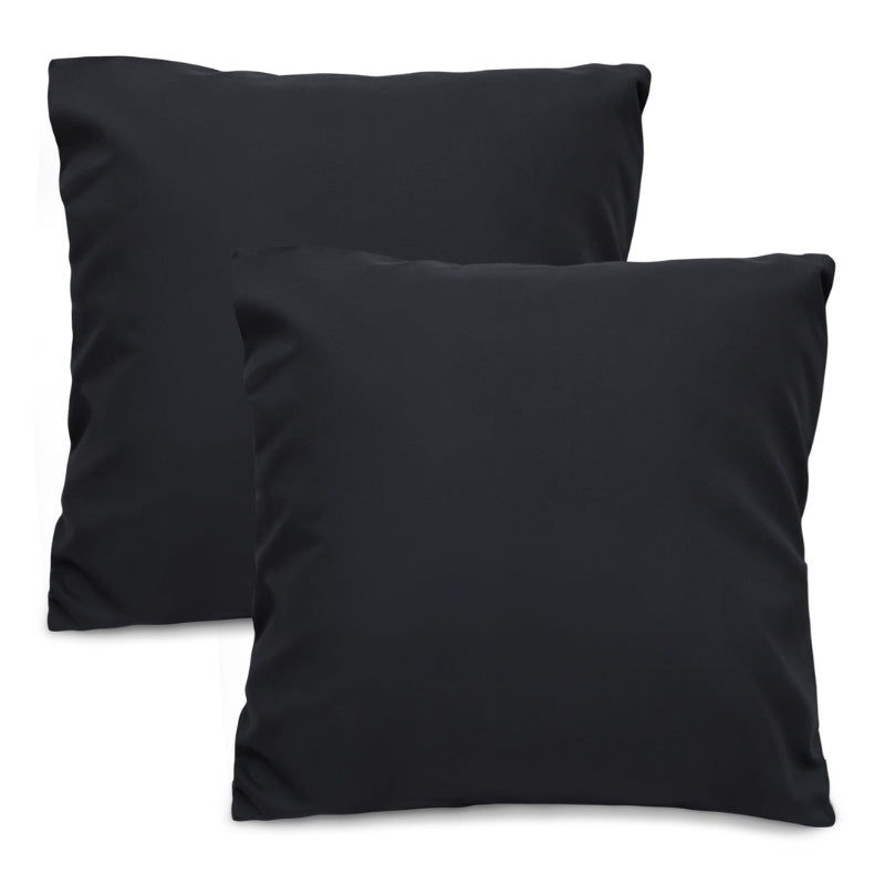 alt="Hypoallergenic and naturally anti bacterial black european pillowcase crafted from a soft 100% polyester"